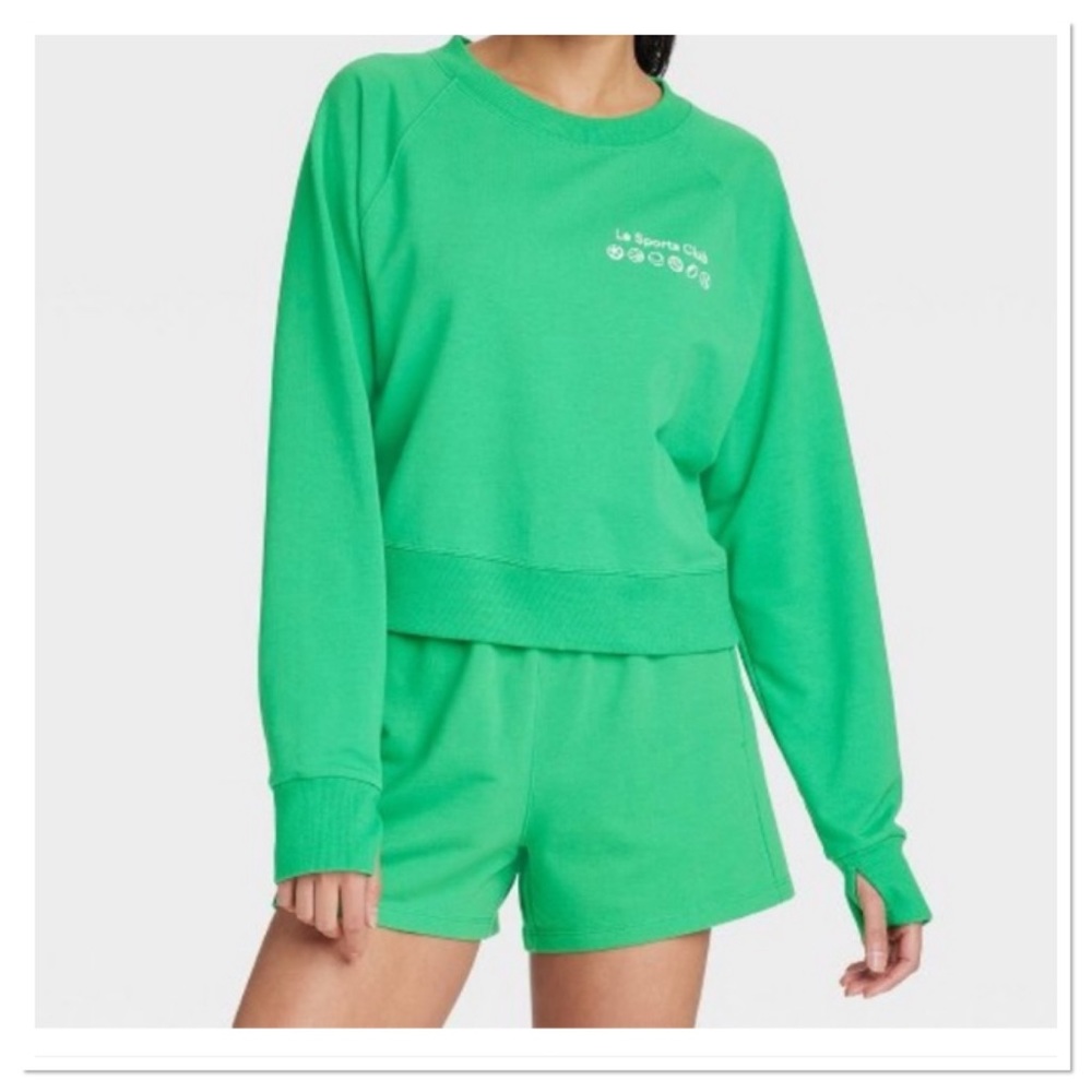 Women’s French Terry Crewneck Sweatshirt ale Sports Club All In Motion NWT